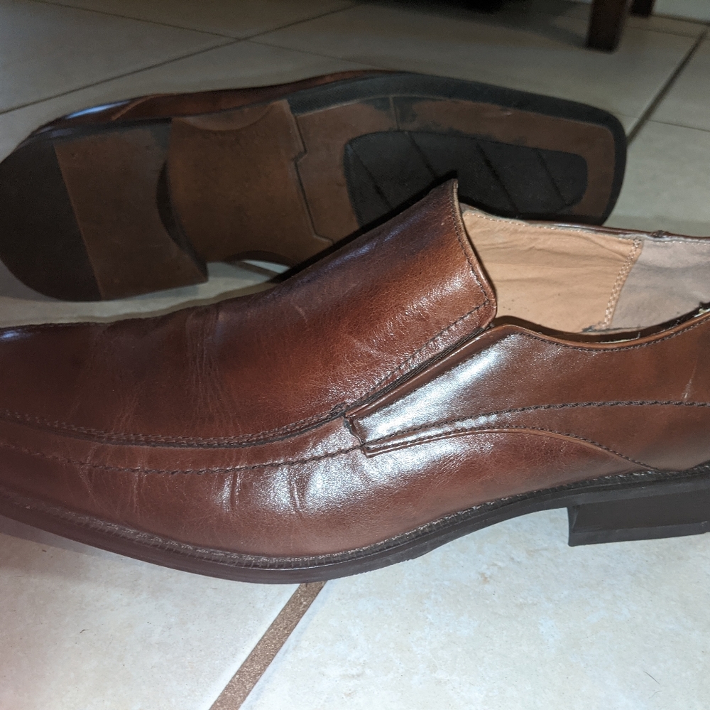 Joseph Abboud leather dress shoe, brown sz 12